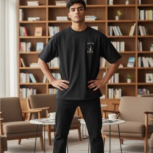 Salty Crew Black Tee with Chest Logo